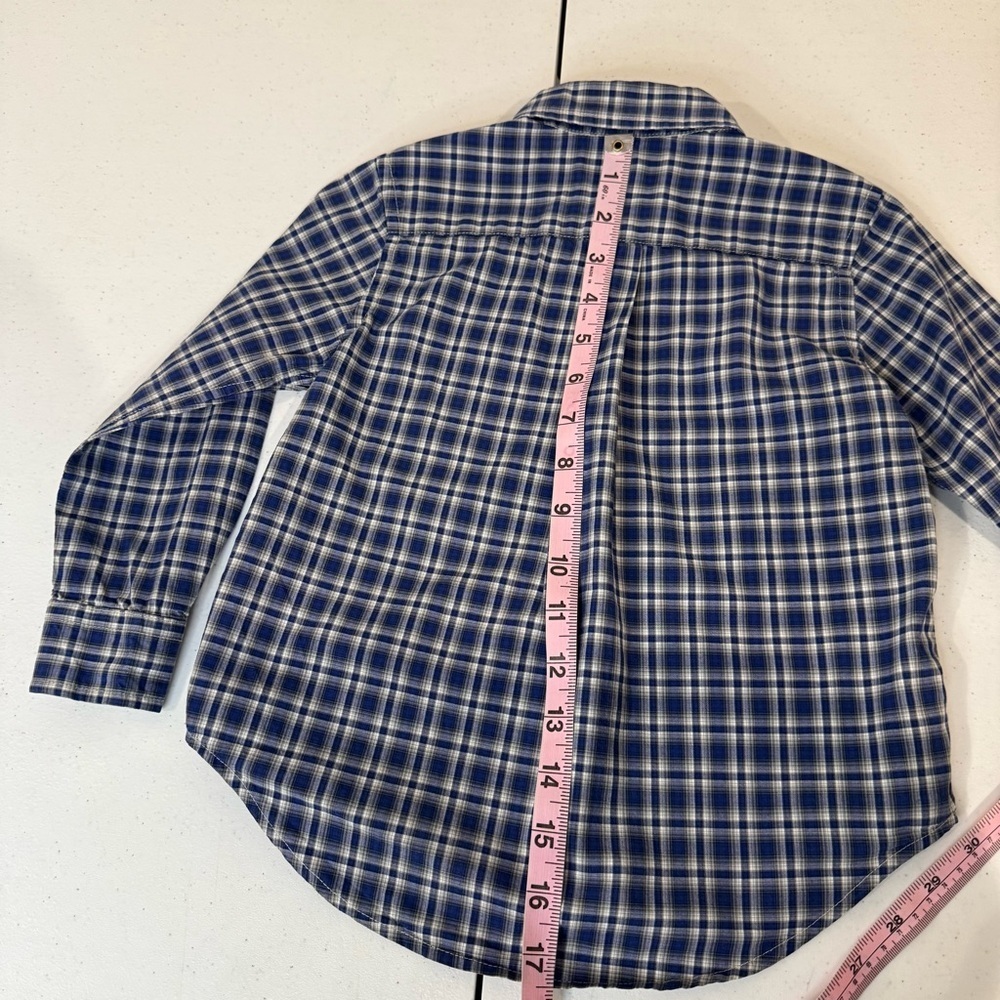 Ralph Lauren Button Down Shirt Long Sleeves Blue Plaid Boy’s Size 4 - Picture 6 of 9